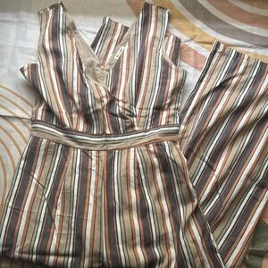 ✨Miami Striped Tan Jumpsuit